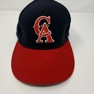 Vintage California Angels Hat Cap Fitted Mens 7 MLB Baseball New Era 90s